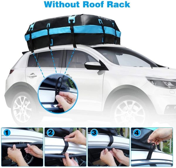 21 Cubic Feet Soft-Shell Rooftop Cargo Carrier with Anti-Slip Mat - Image 4