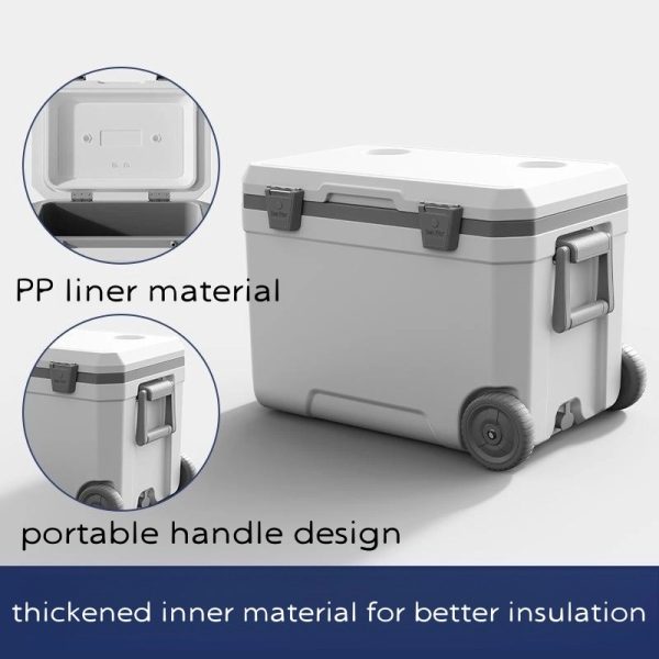 45L Large Capacity Cooler Box with Wheels for Fishing and Camping foldable coolers - 图片 3