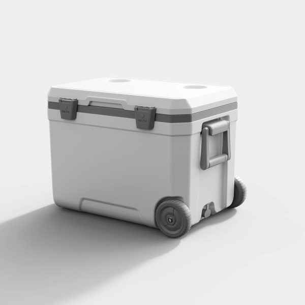 45L Large Capacity Cooler Box with Wheels for Fishing and Camping foldable coolers